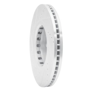 Mazda 6 Brake Rotor (1) - Front Right - R1 Concepts - Drilled & Slotted - Silver - `16-`25